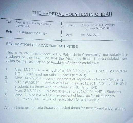 Fed Poly Idah Pulls Out of ASUP Strike