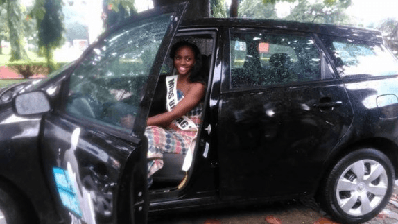 UNILAG Beauty pageant winner with car