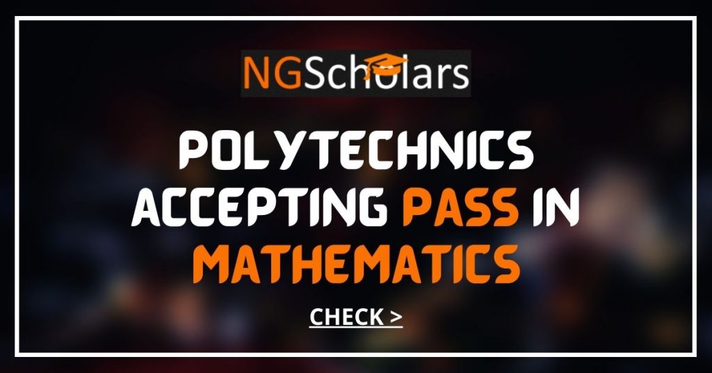 polytechnics that accept pass in mathematics