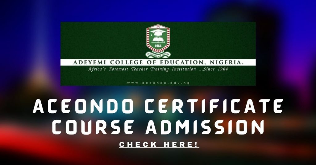 ACEONDO Certificate Course Admission
