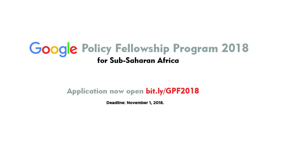 Google Policy Fellowship Program for Africans