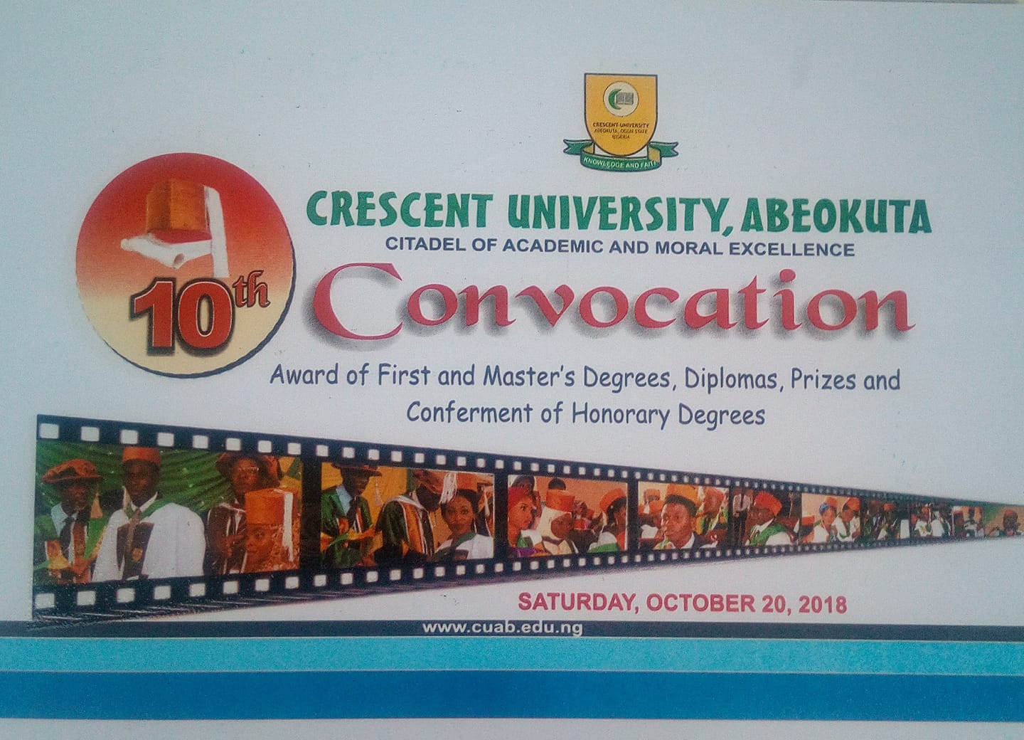 Crescent University Convocation Ceremony Date