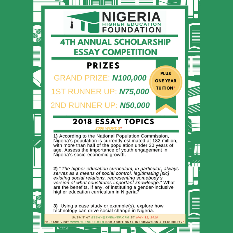 NHEF Scholarship Essay Competition