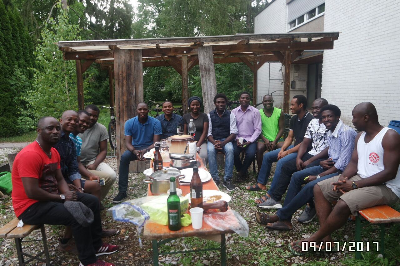 A cross section of Nigerian students community in Germany hanging out
