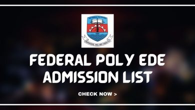 Federal Polytechnic Ede Admission List