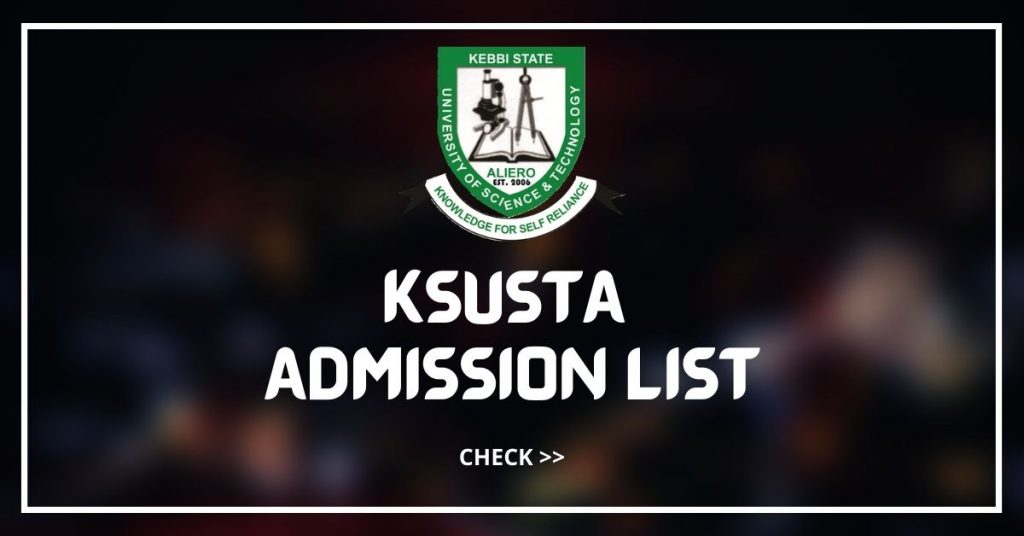 Check KSUSTA Admission List