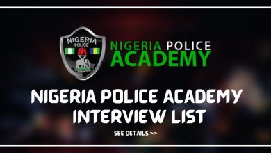 Nigeria Police Academy Interview List