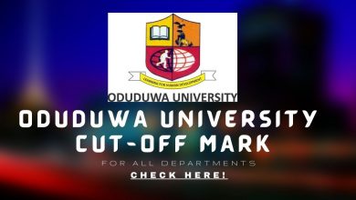 Oduduwa University Cut-off Mark