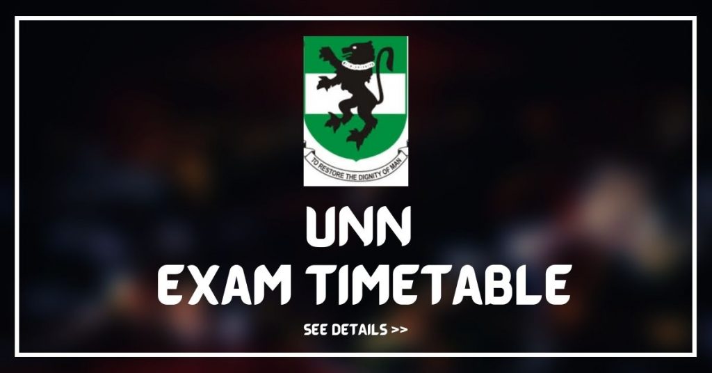 UNN Exam Timetable