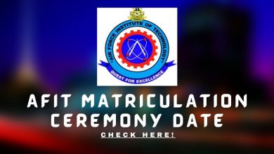 AFIT Matriculation Ceremony Date
