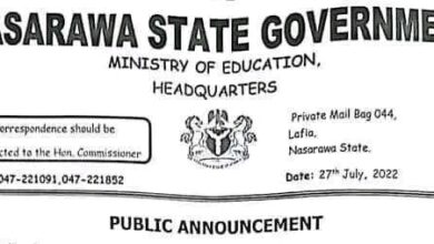 Nasarawa State Schools Resumption Date