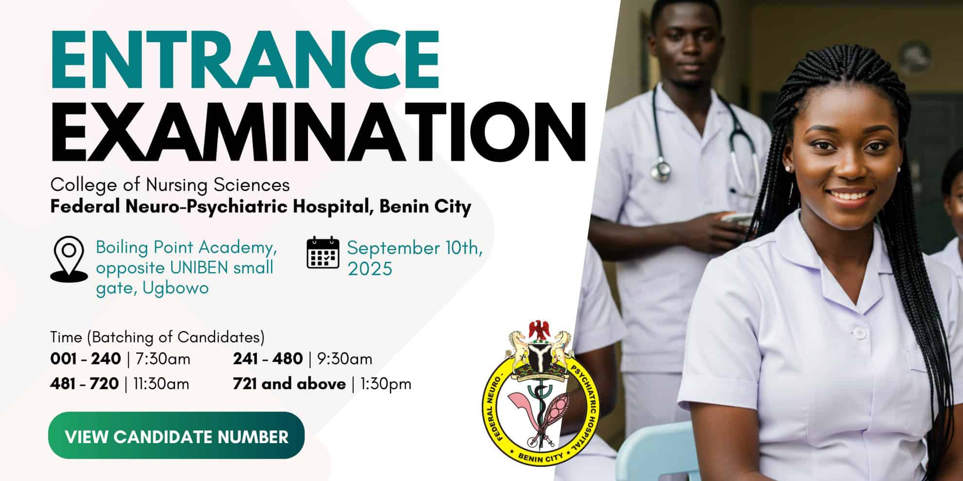 FNPH Benin City College of Nursing Entrance Exam 2025/2026